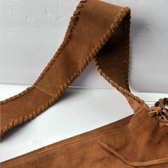 NWOT Urban Outfitters Silence + Noise Suede Fringe Hobo Sling Bag - Picture 14 of 16